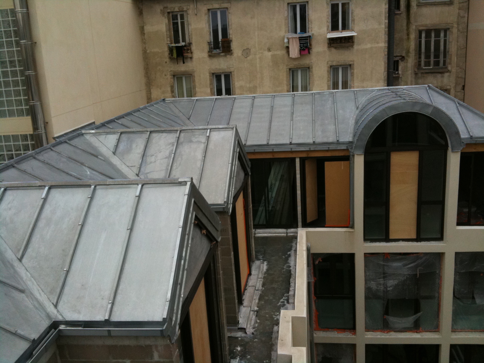 Couverture en zinc, en cuivre ou en plomb